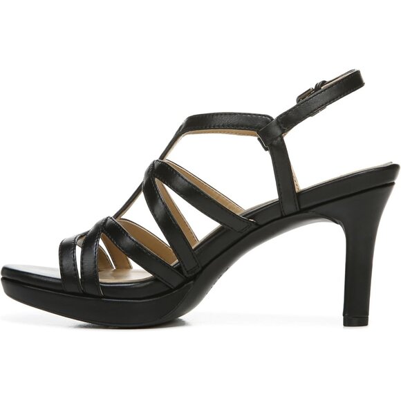 Naturalizer Womens Black Synthetic Open Rounded Toe Slingback Baylor Sandal - Picture 9 of 9